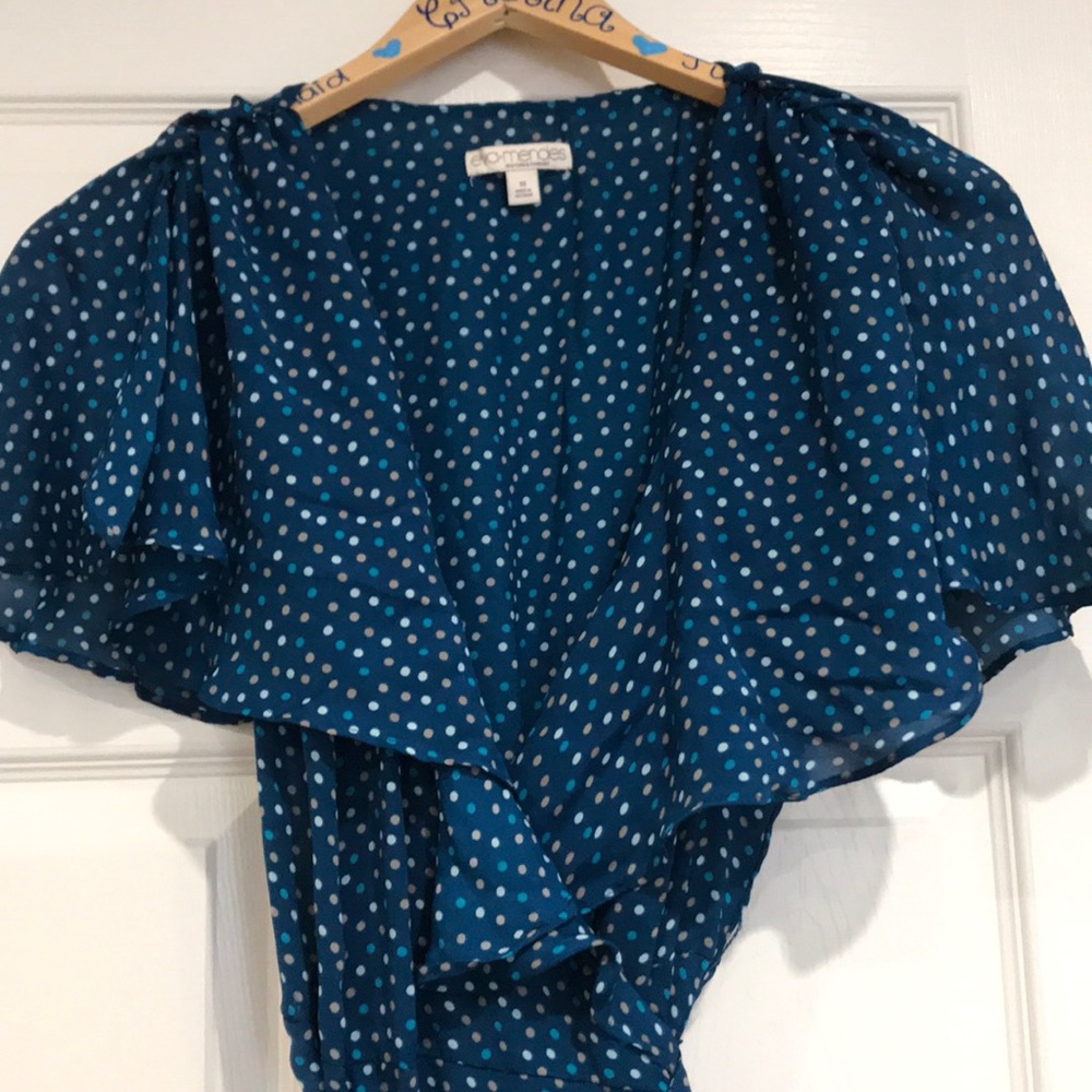 Beautiful polka dot wrap dress!